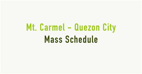 mt carmel mass schedule 2024|2024 Mt Carmel Mass Schedule .